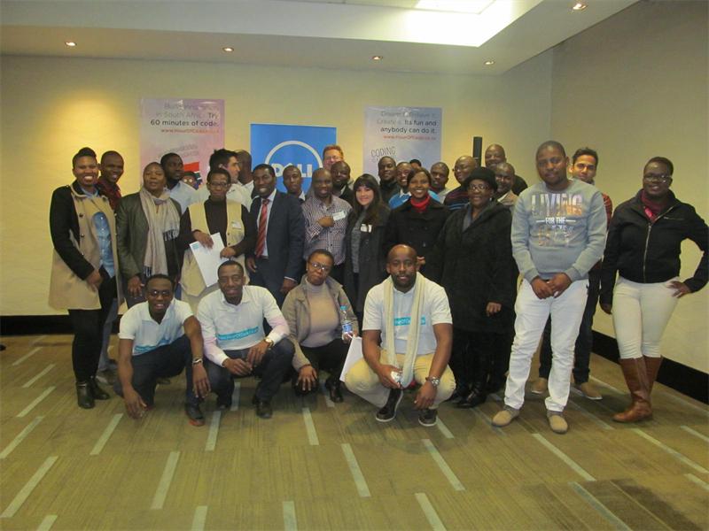 Attendees at the Hour of Code workshop